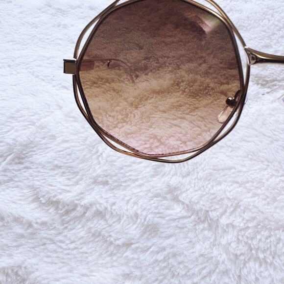 Seraphina Brown Geometric Sunglasses - Picture 3 of 13